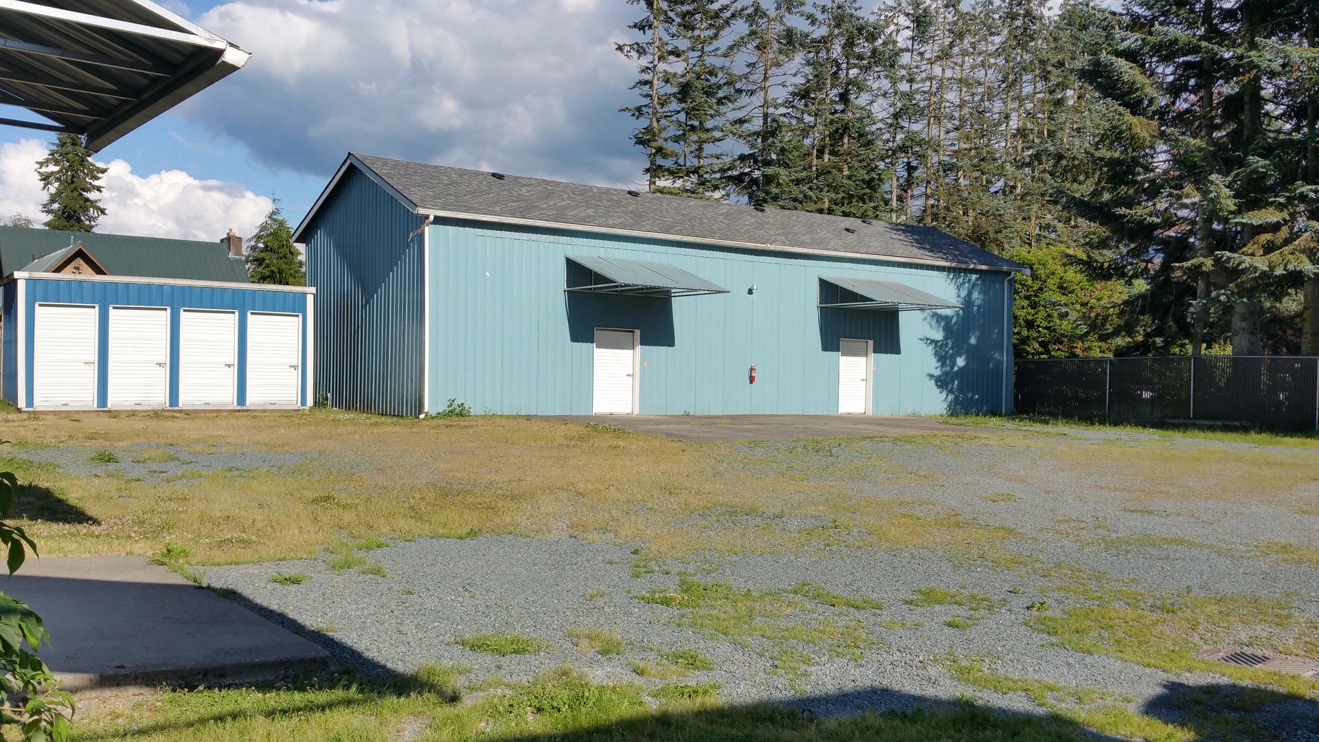 Storage buildings exterior view